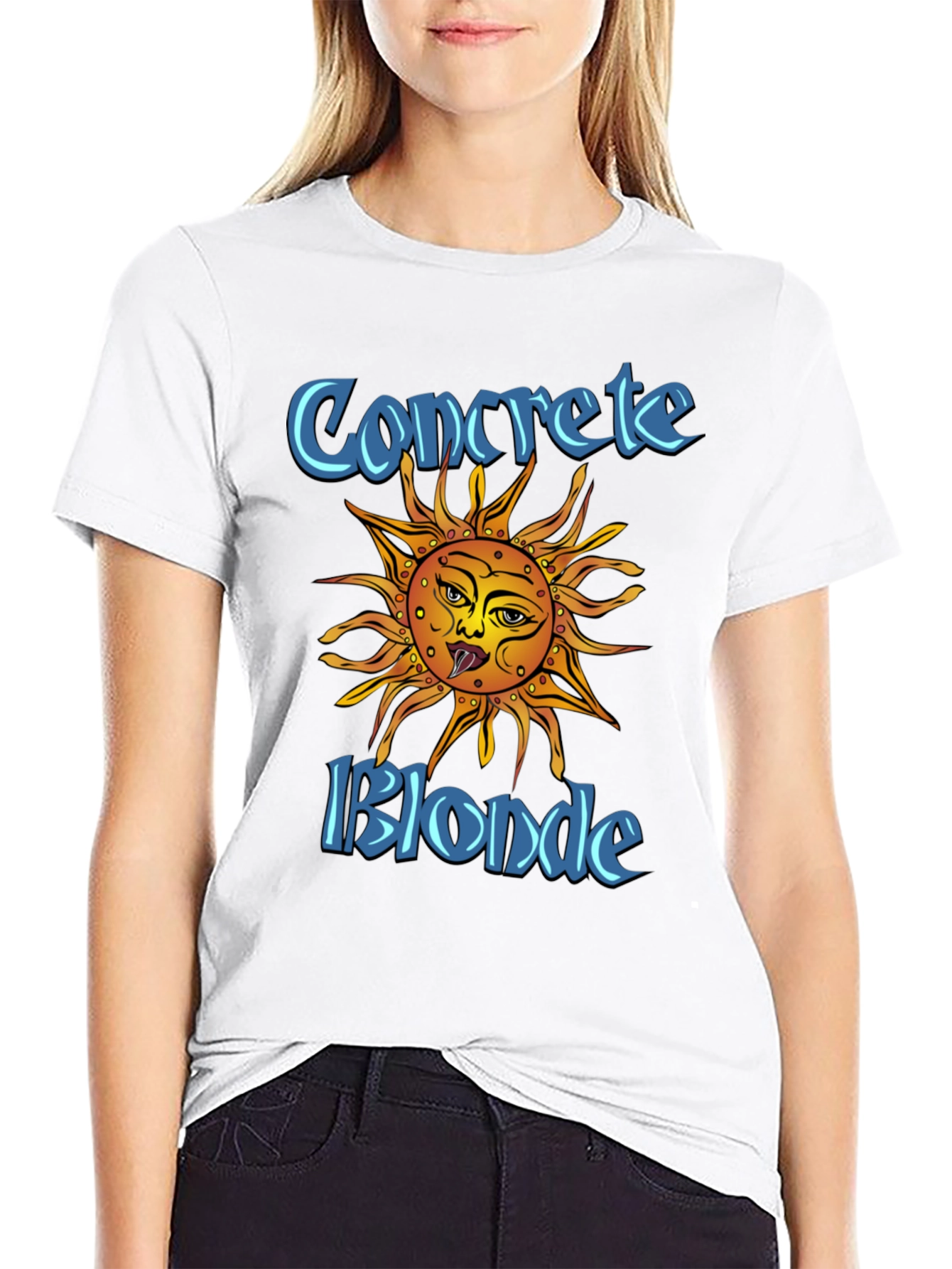 Concrete Blonde Sun Graphic Black T-Shirt