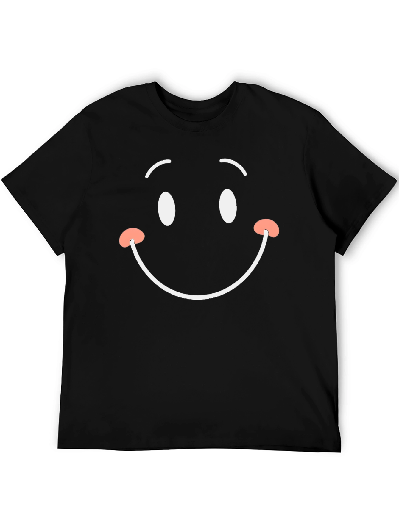 Smiley Face Graphic Black T-Shirt