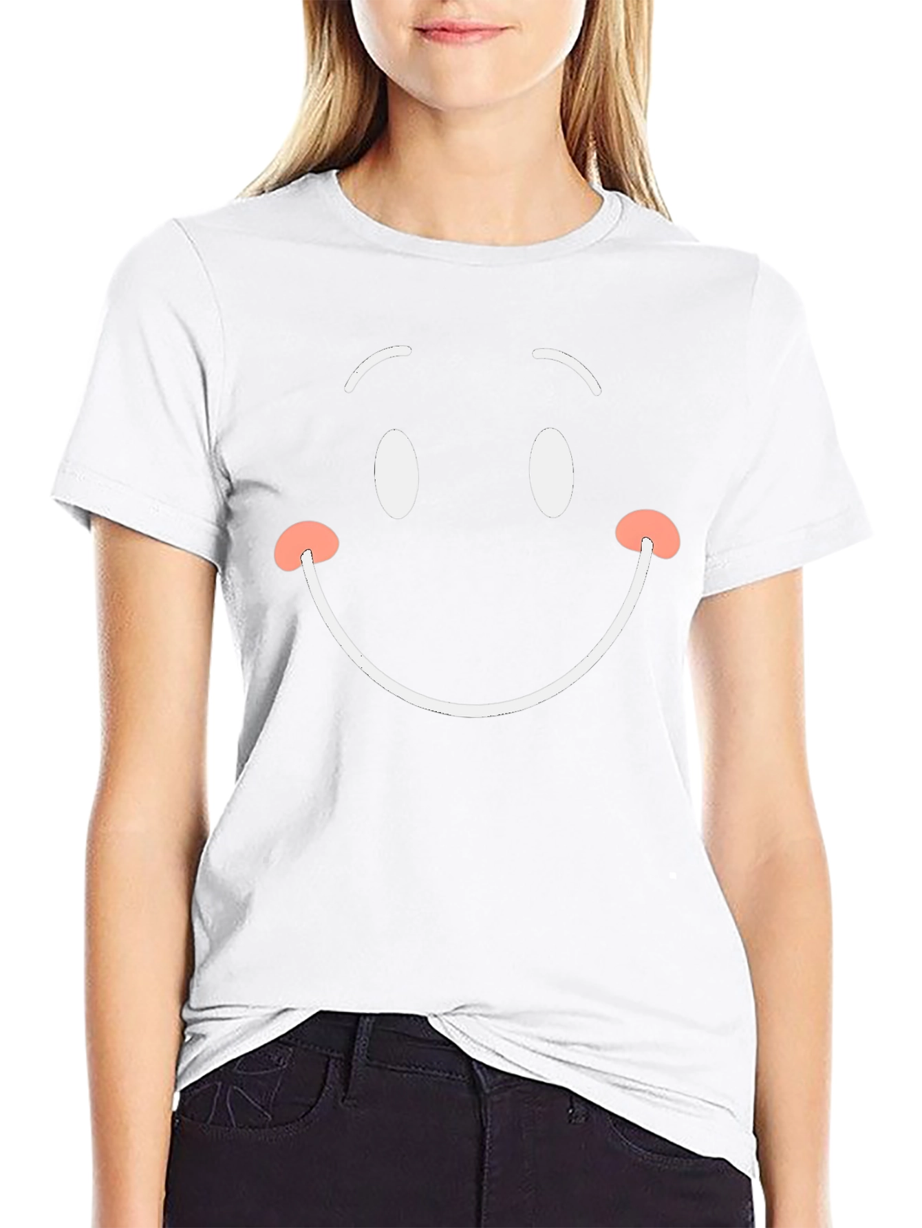 Smiley Face Graphic Black T-Shirt