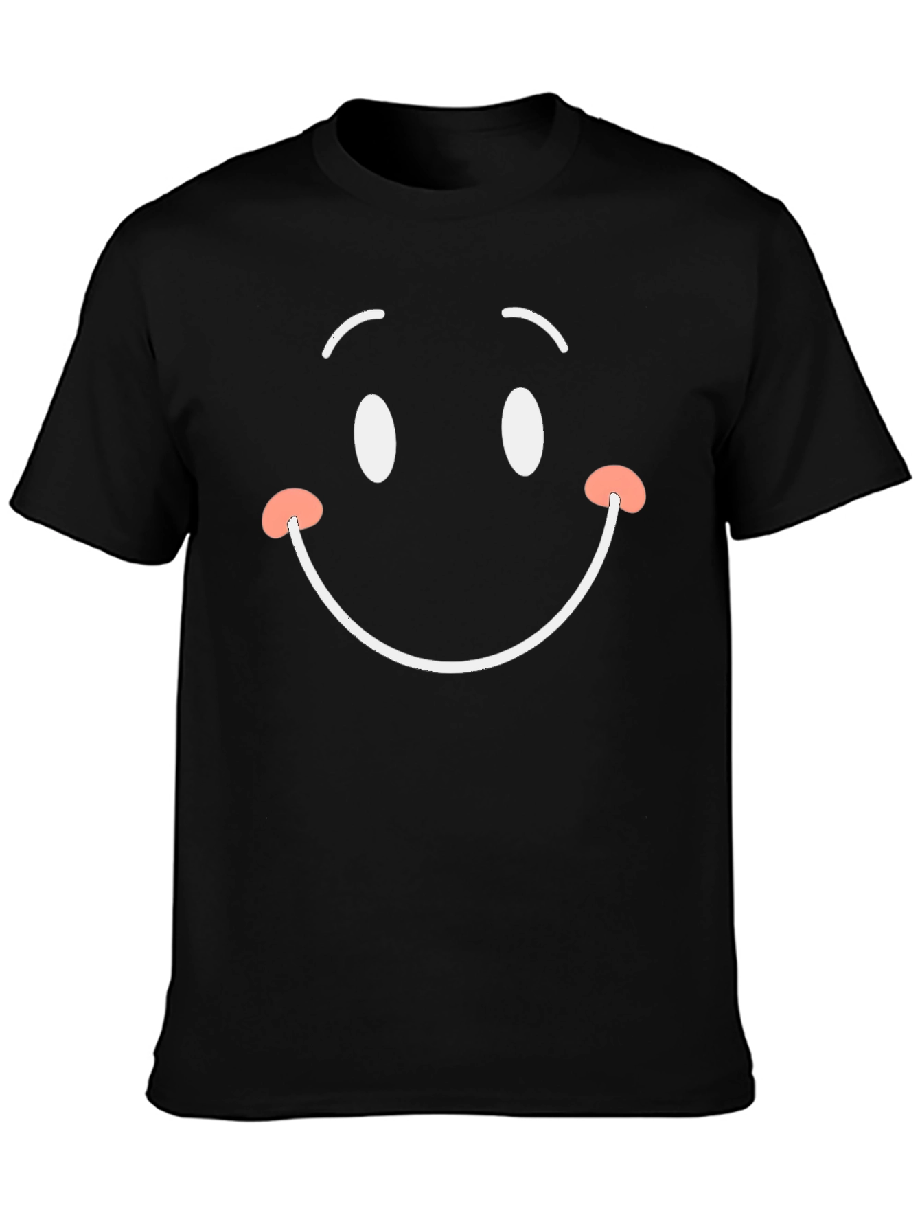 Smiley Face Graphic Black T-Shirt