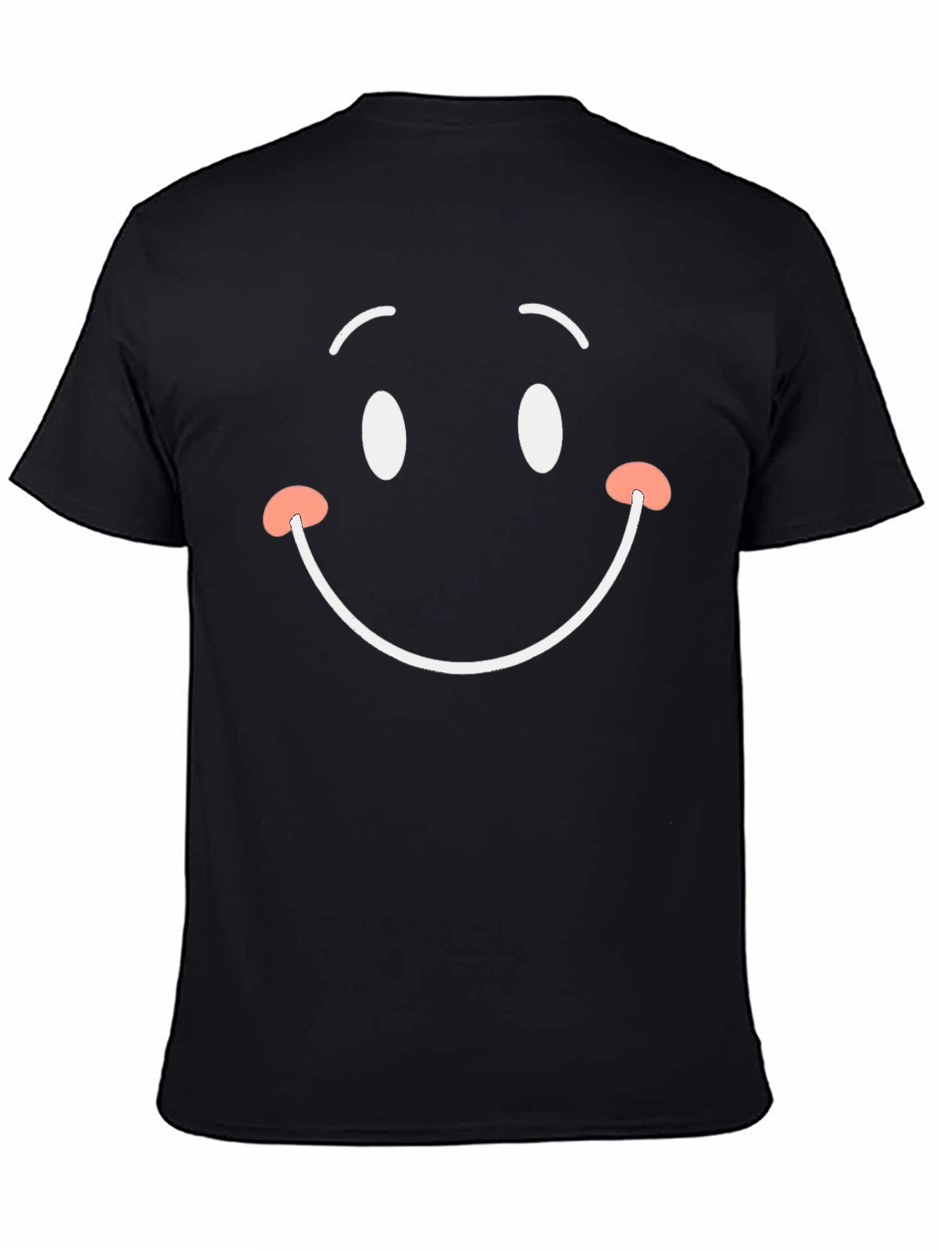Smiley Face Graphic Black T-Shirt
