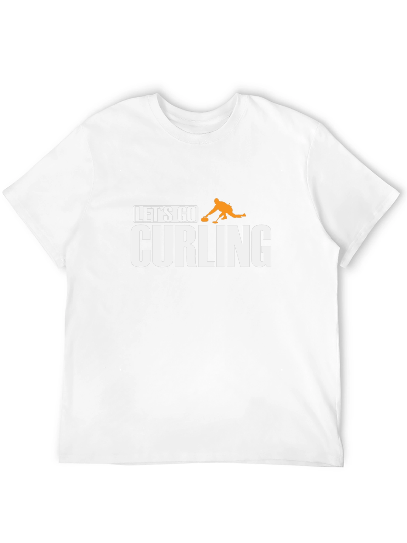 Lets Go Curling T-Shirt - Black Cotton Tee
