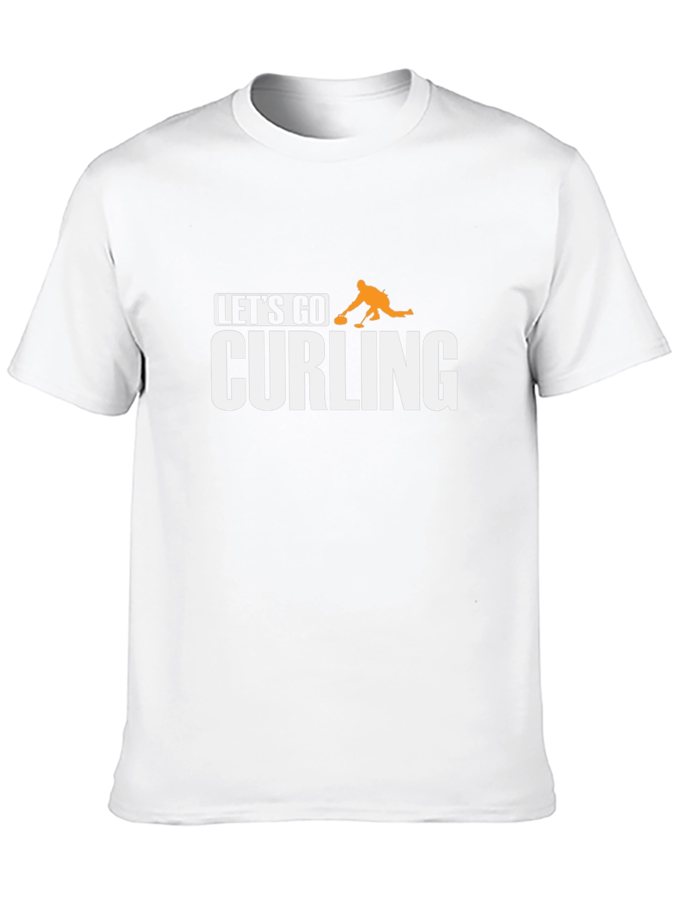 Lets Go Curling T-Shirt - Black Cotton Tee