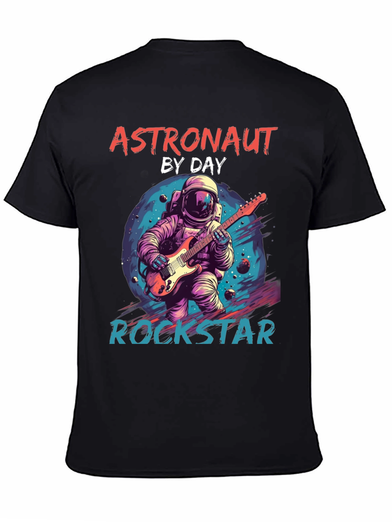 Astronaut Rockstar Graphic T-Shirt