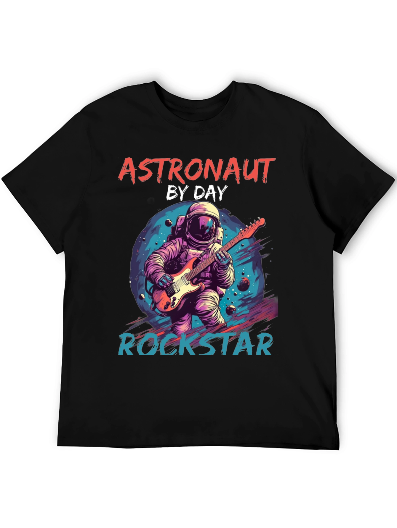Astronaut Rockstar Graphic T-Shirt