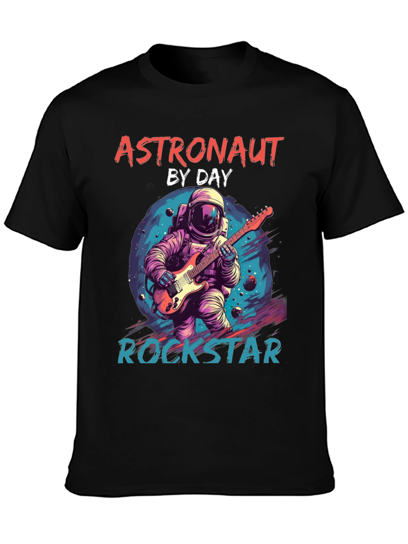 Astronaut Rockstar Graphic T-Shirt