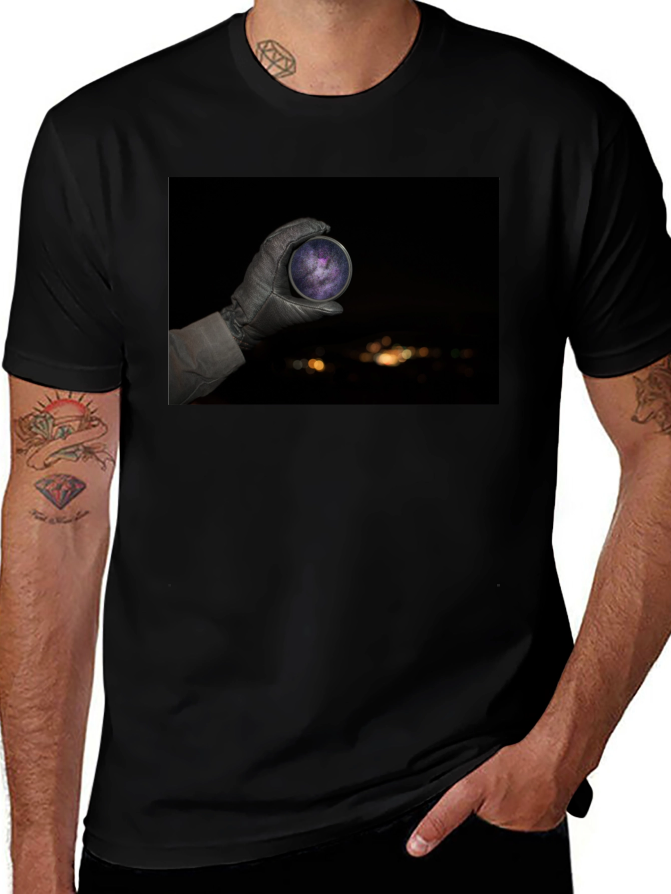 Celestial Sphere Black Tee