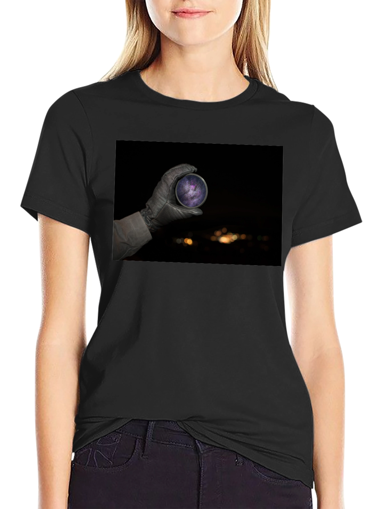 Celestial Sphere Black Tee