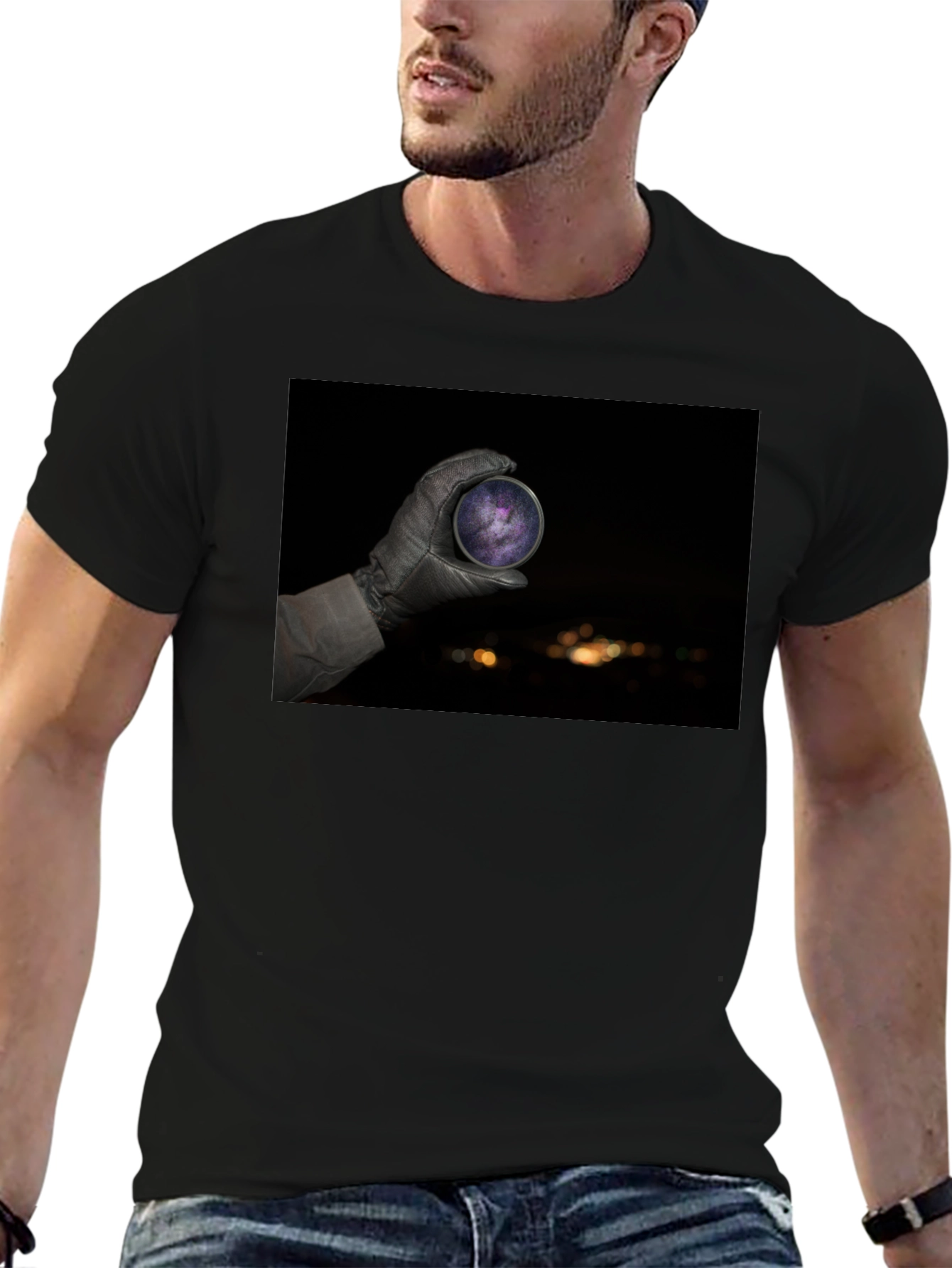 Celestial Sphere Black Tee