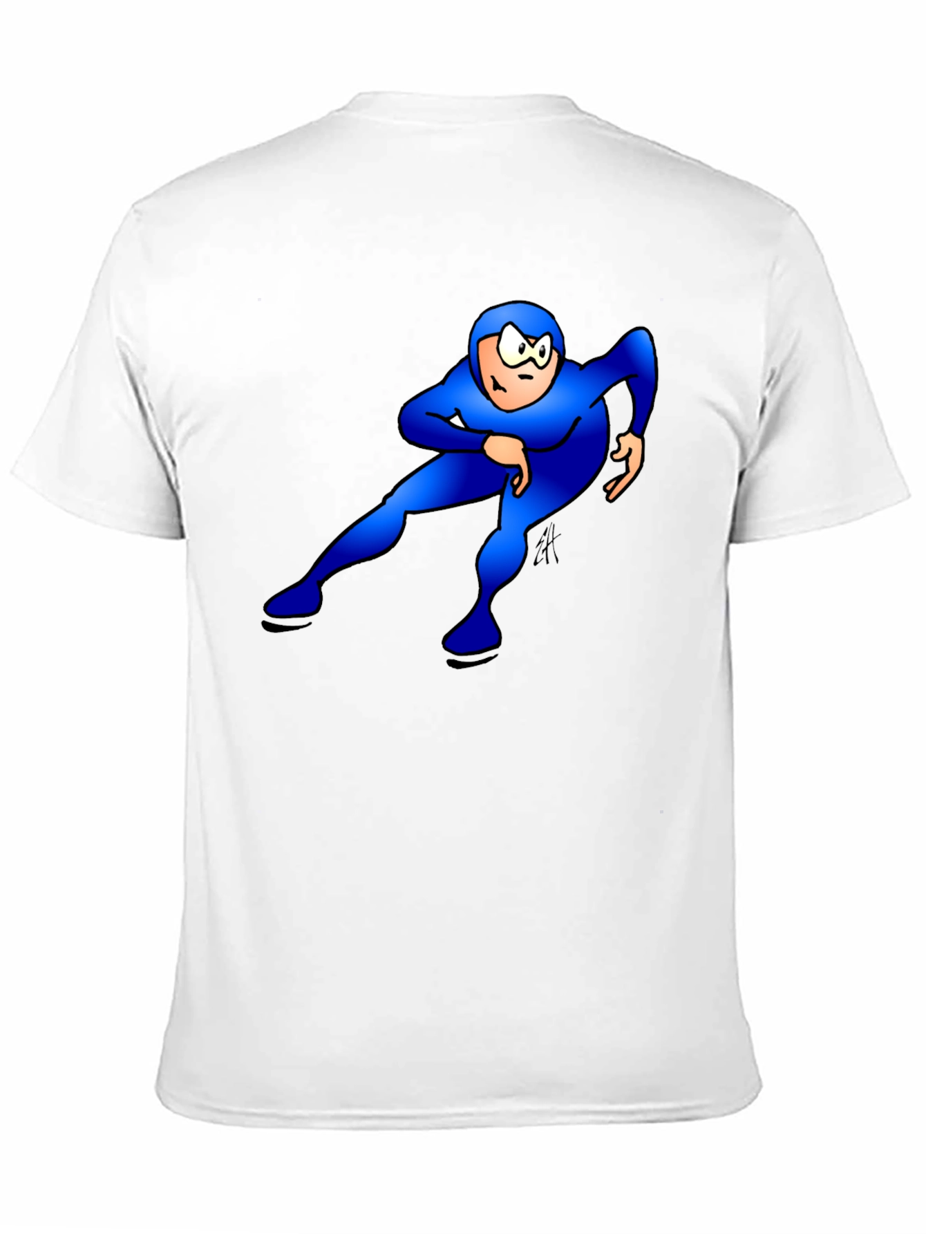 Blue Superhero Black T-Shirt: Stand Out Style