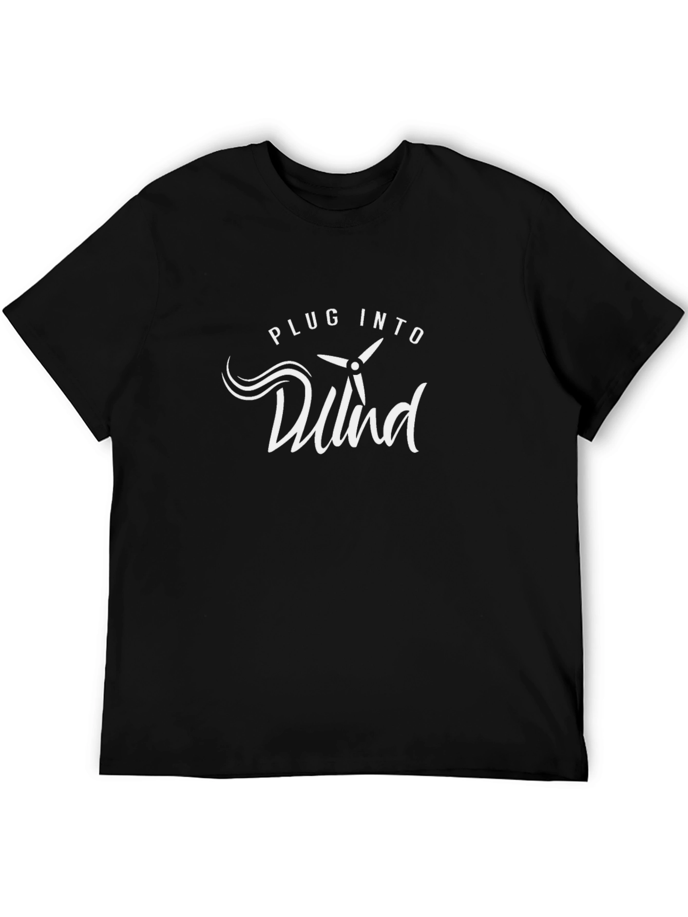 Plug Into Wind Black T-Shirt