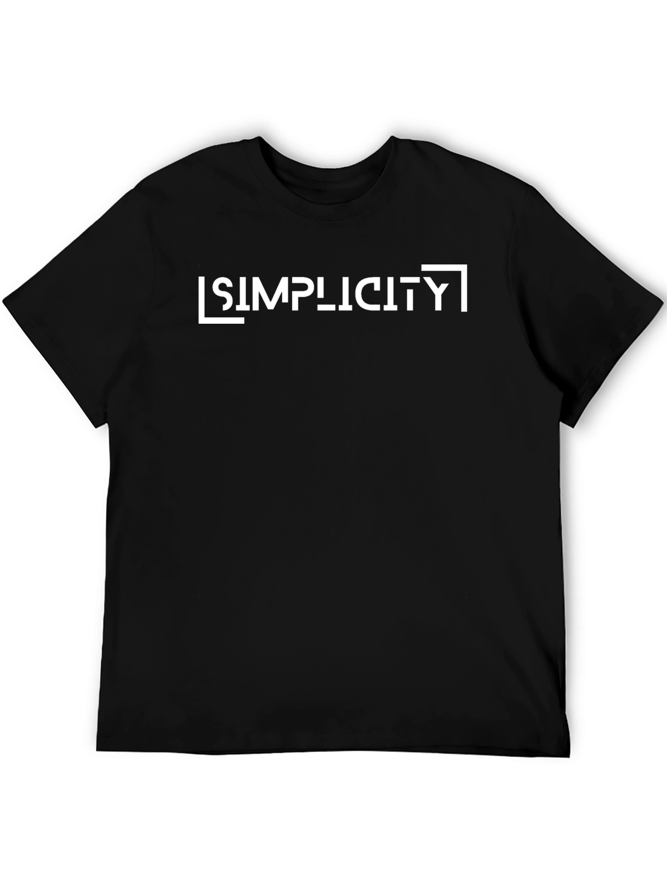 Simplicity Graphic Print Black T-Shirt