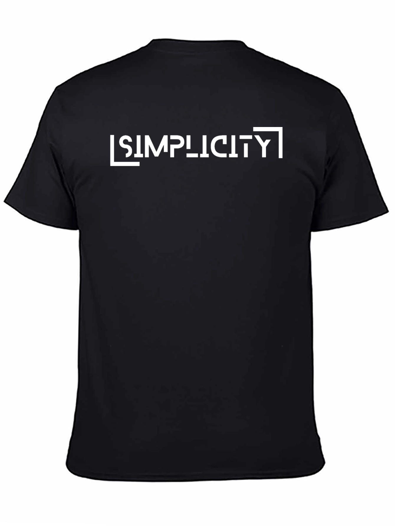 Simplicity Graphic Print Black T-Shirt