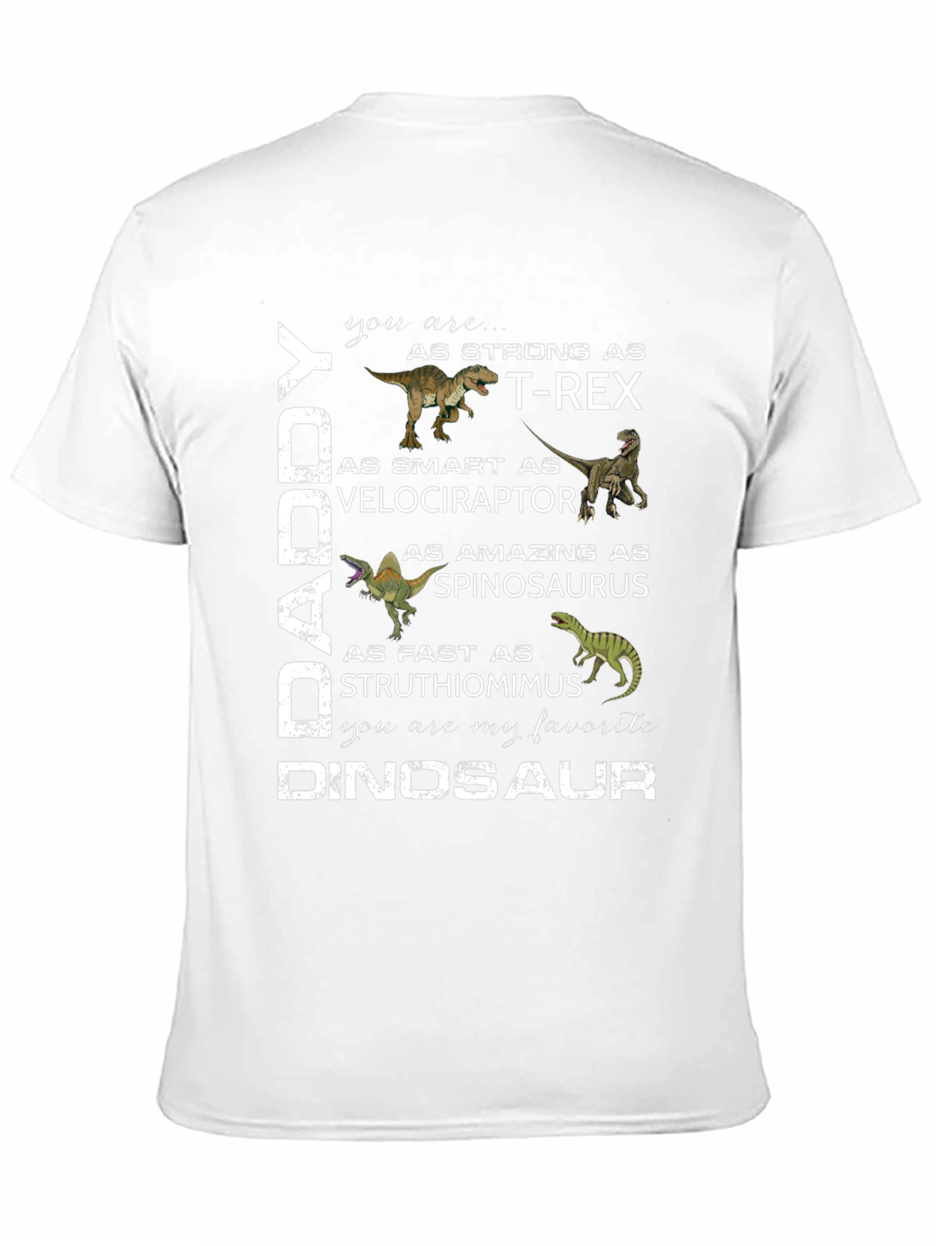 DADDY Dinosaur Graphic T-Shirt Fathers Day Gift