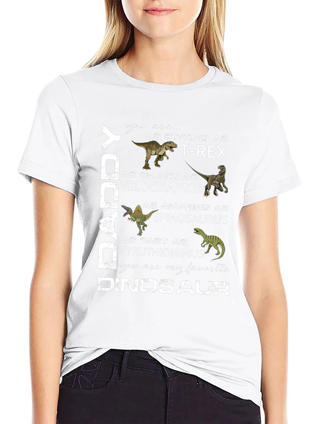 DADDY Dinosaur Graphic T-Shirt Fathers Day Gift