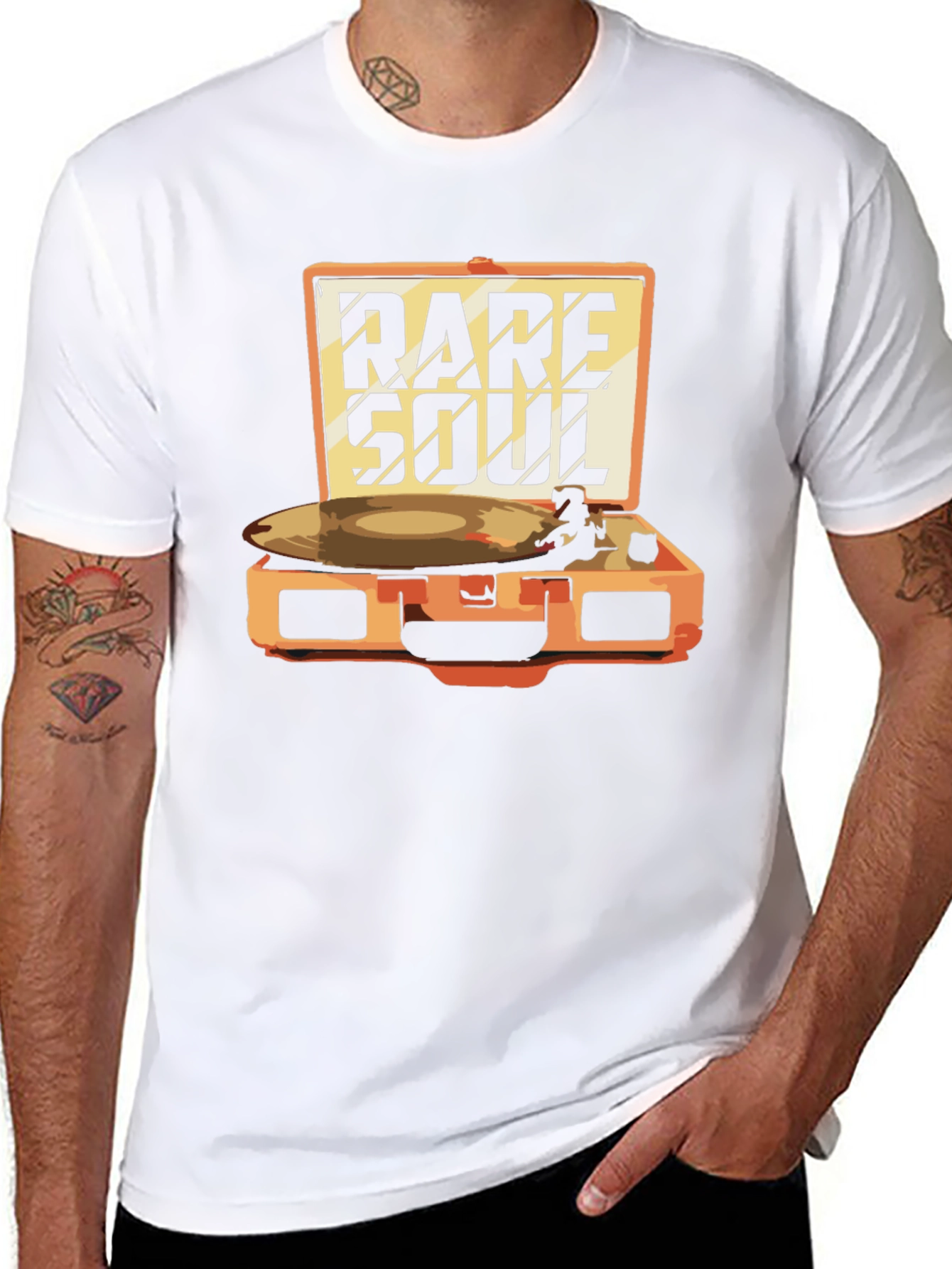 Rare Soul Turntable Graphic Tee - Music Lovers Shirt