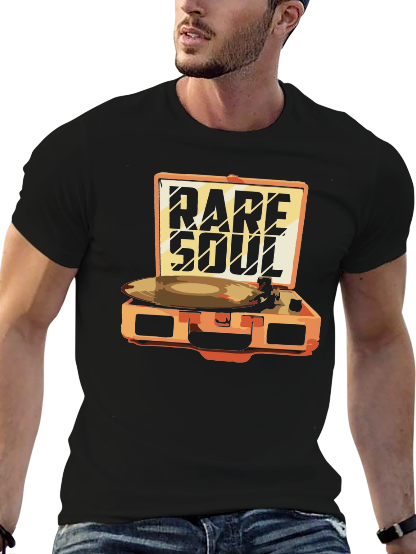 Rare Soul Turntable Graphic Tee - Music Lovers Shirt