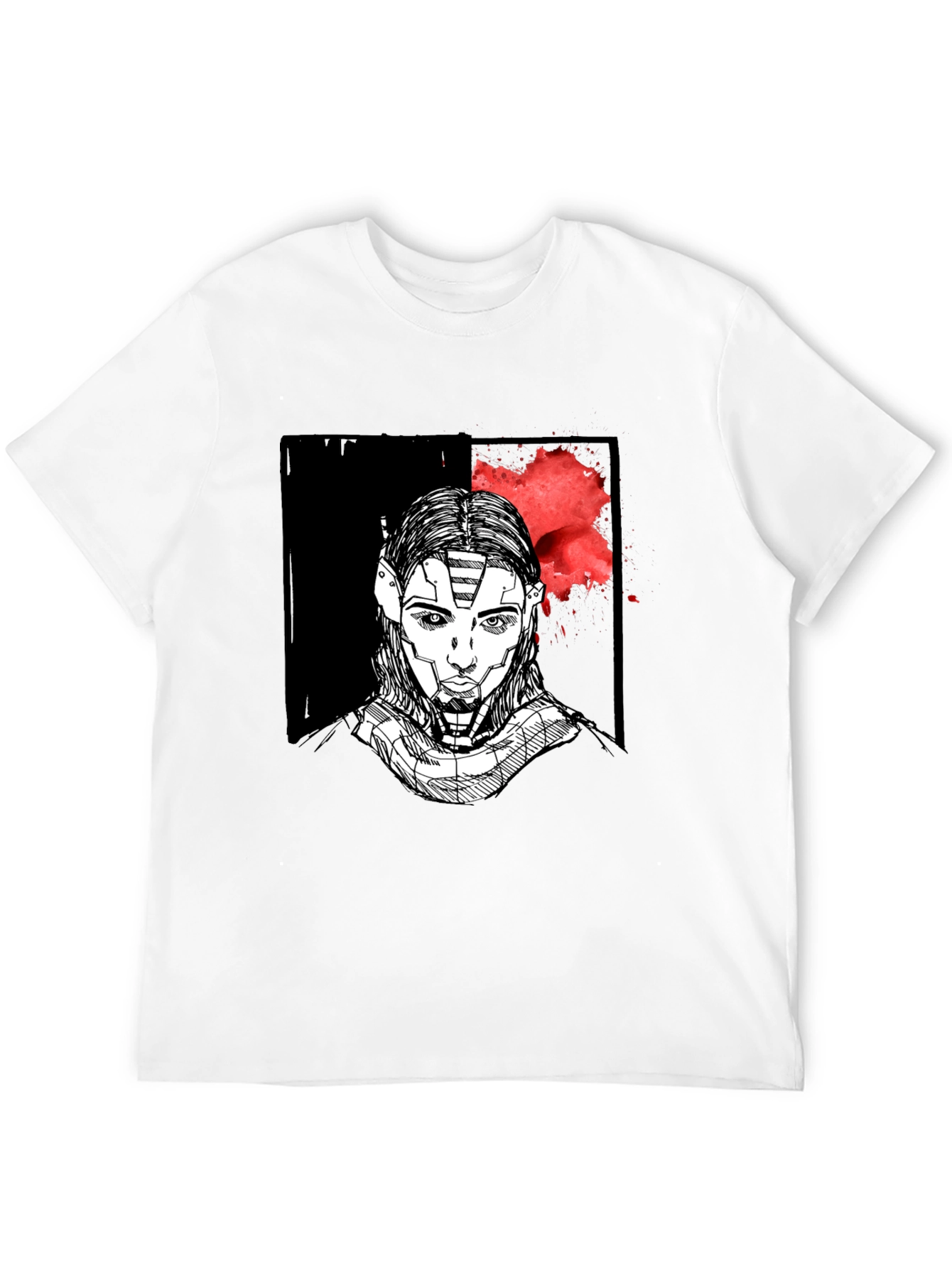 Cyberpunk Portrait Graphic T-Shirt