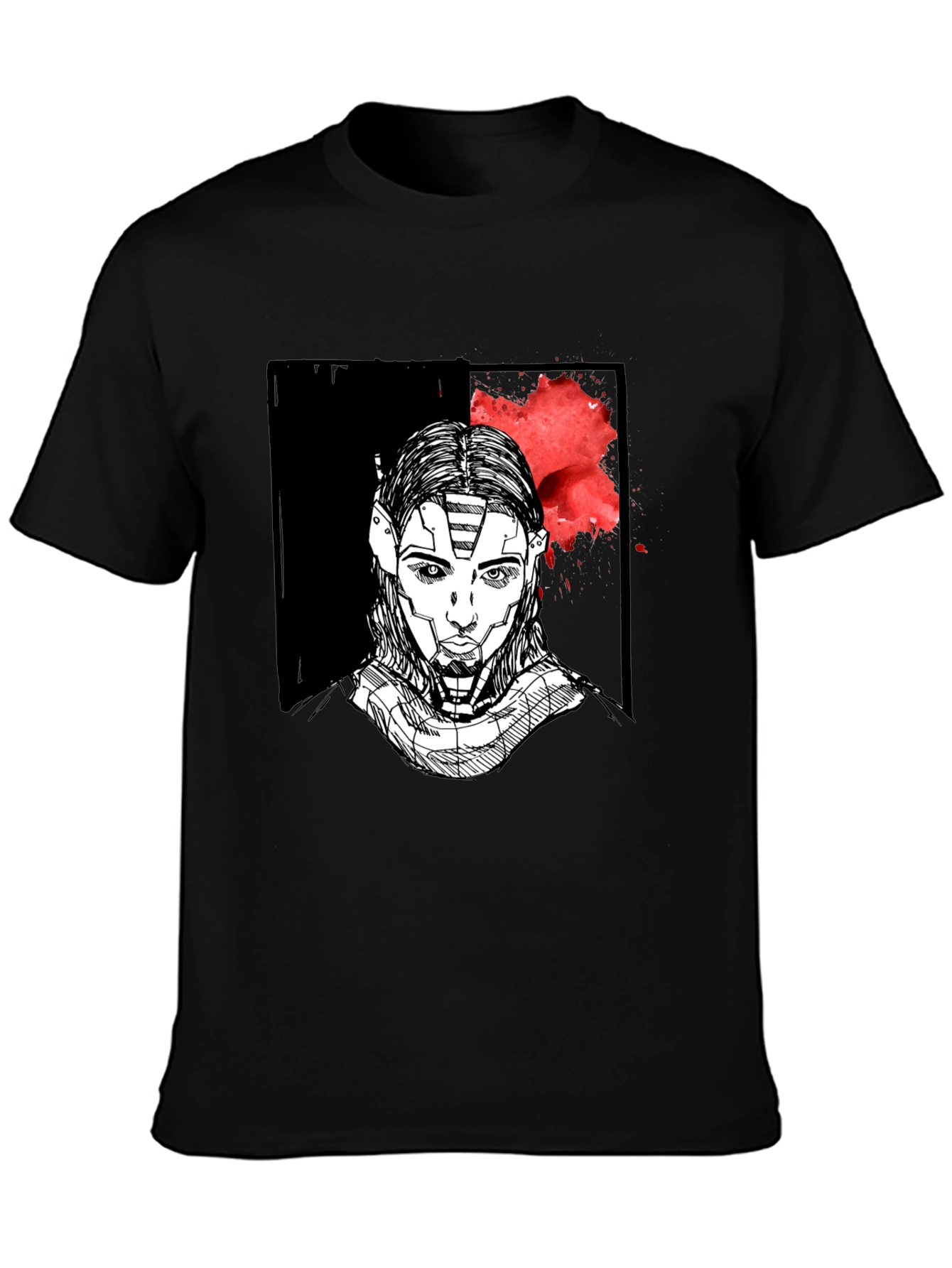 Cyberpunk Portrait Graphic T-Shirt