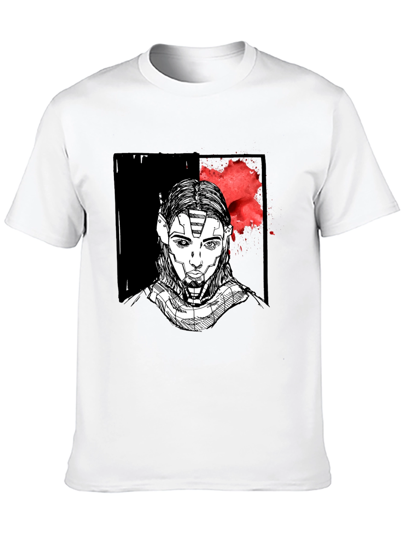 Cyberpunk Portrait Graphic T-Shirt