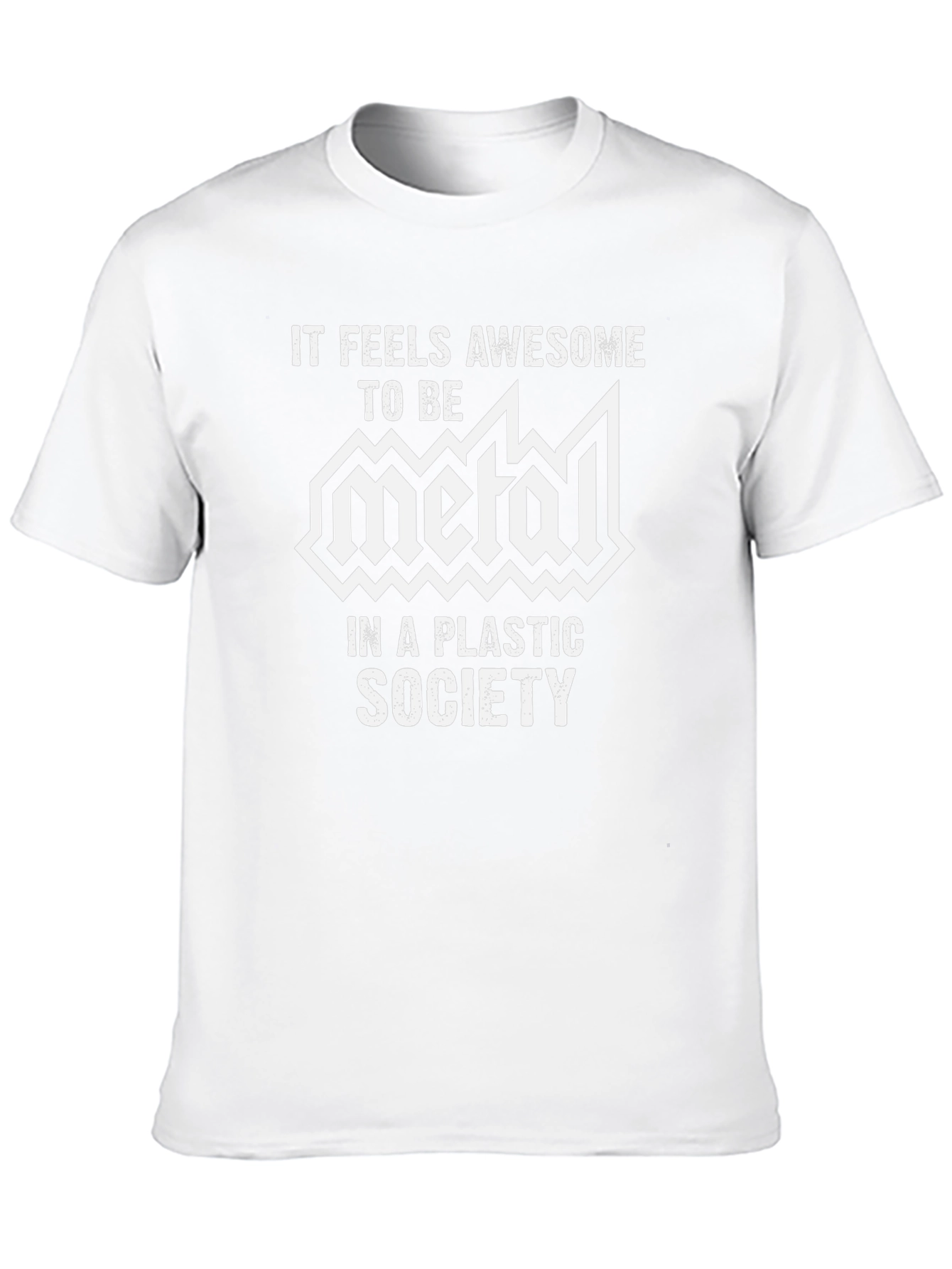 Metal in a Plastic Society Black Graphic T-Shirt