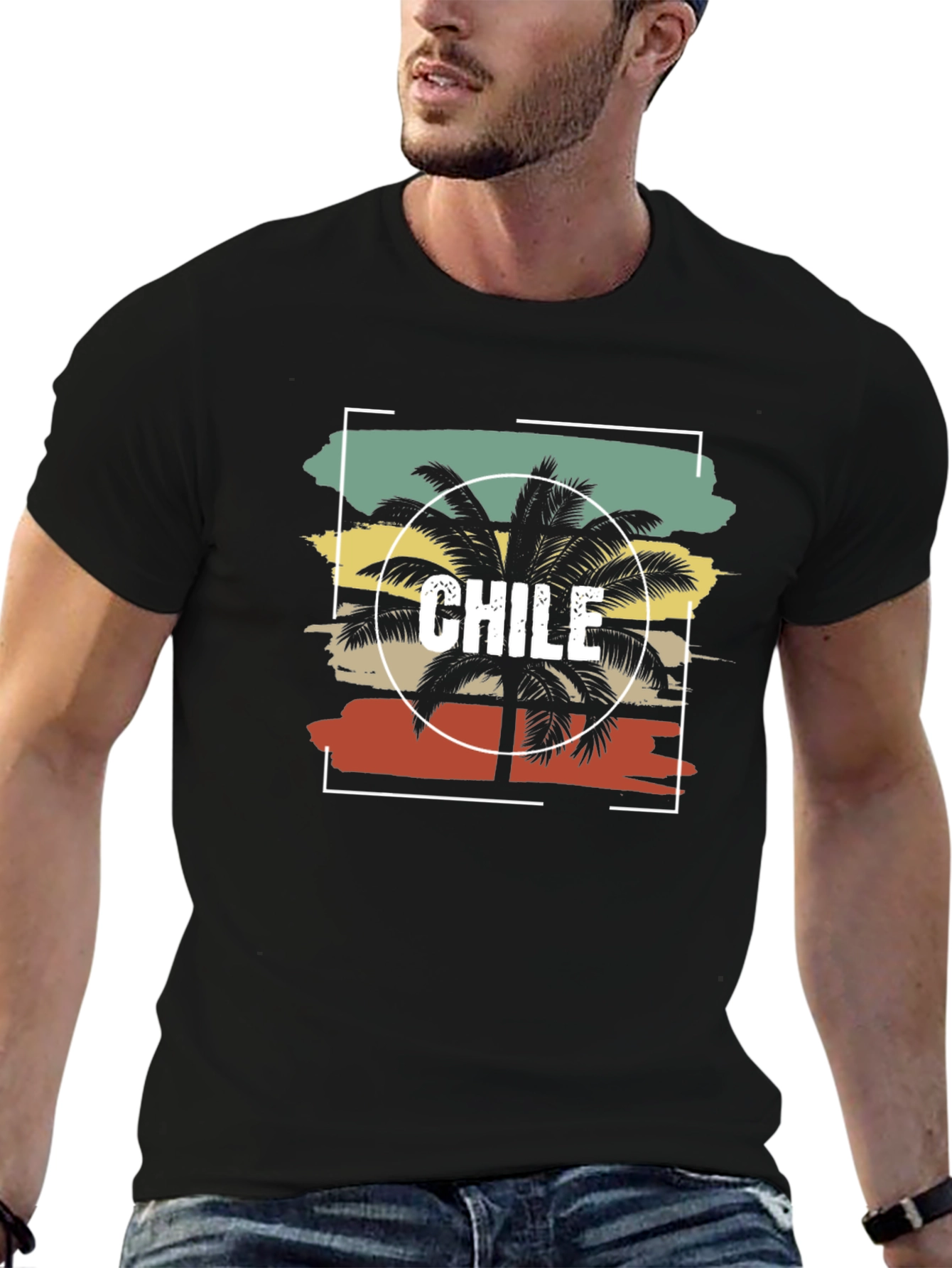 Chile Palm Tree T-Shirt - Retro Style
