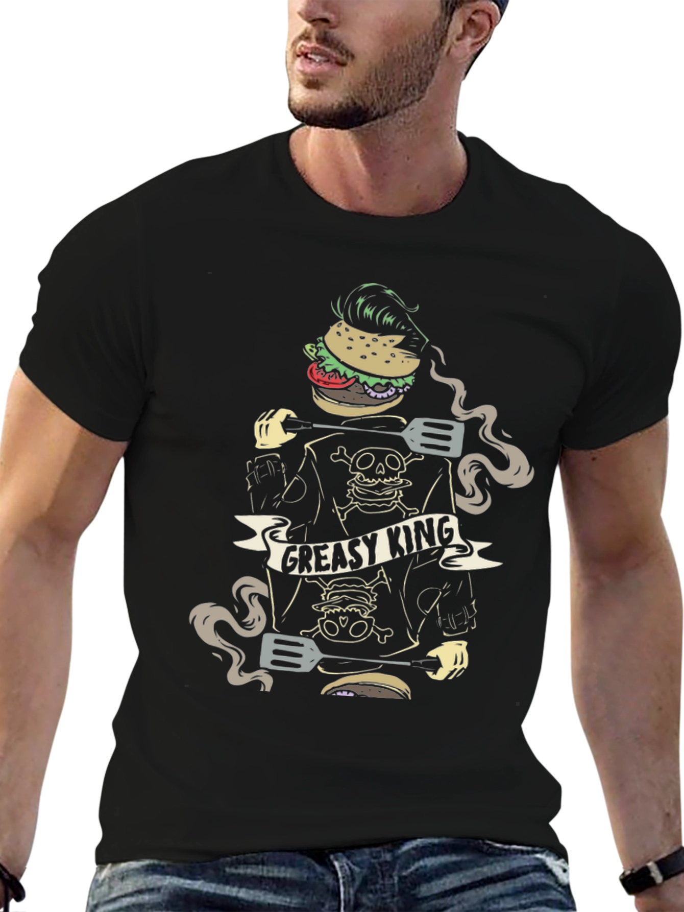 Greasy King Burger Graphic T-Shirt