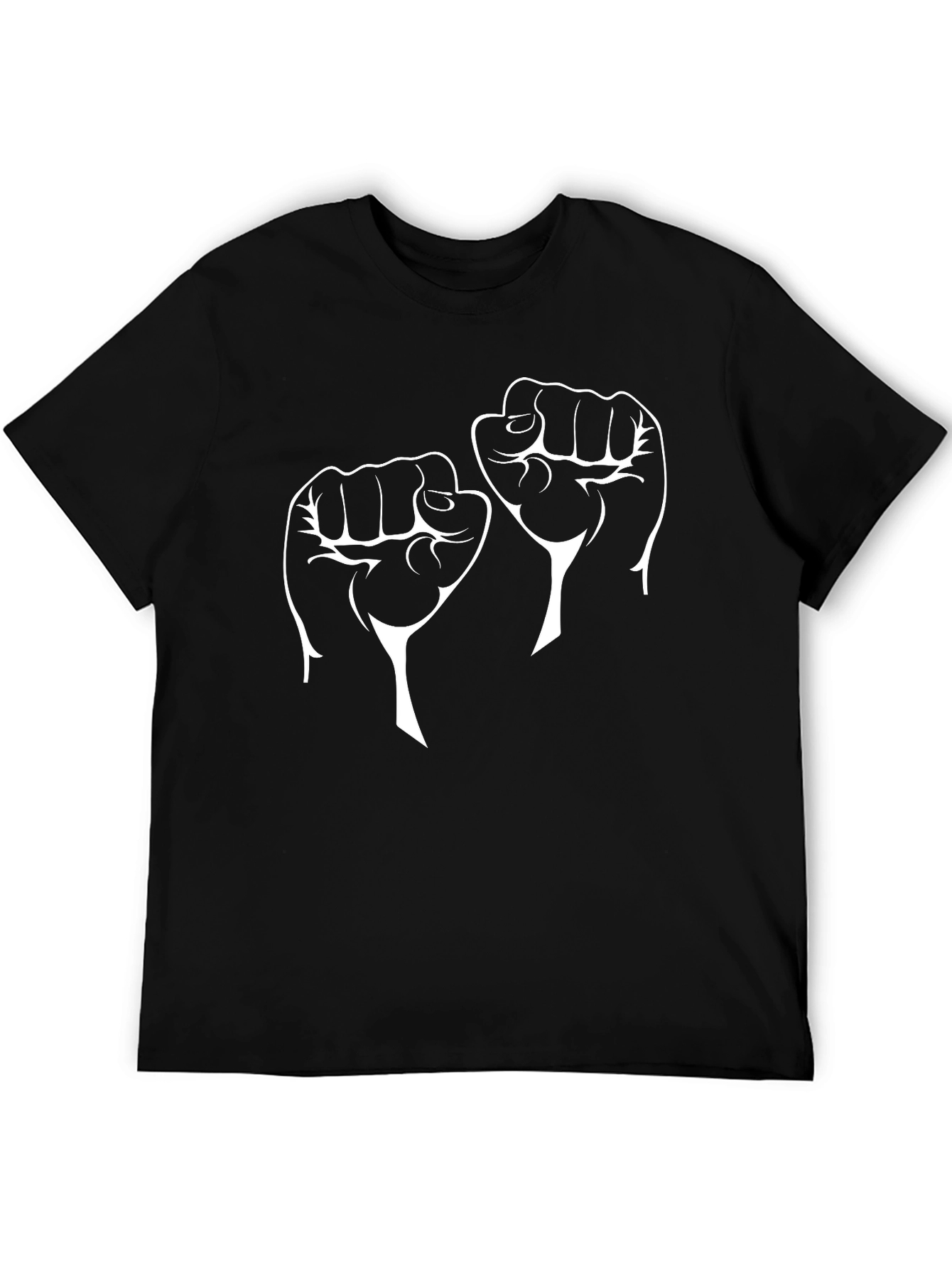 Empowered Fist Graphic Tee - Black Cotton