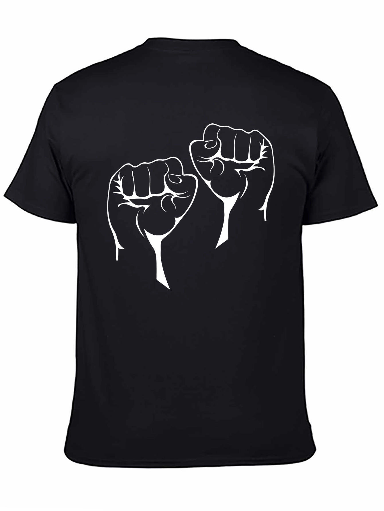 Empowered Fist Graphic Tee - Black Cotton