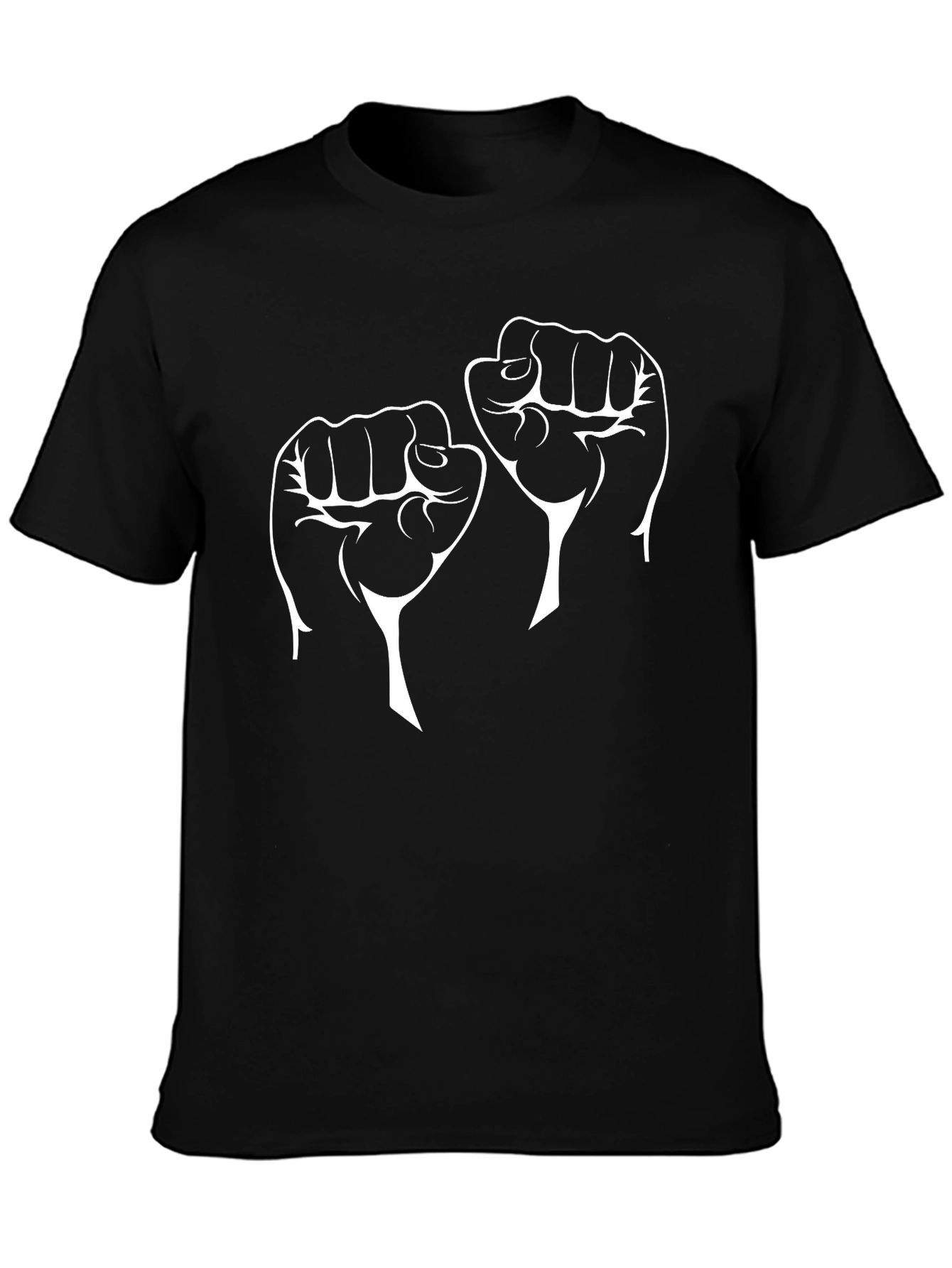 Empowered Fist Graphic Tee - Black Cotton