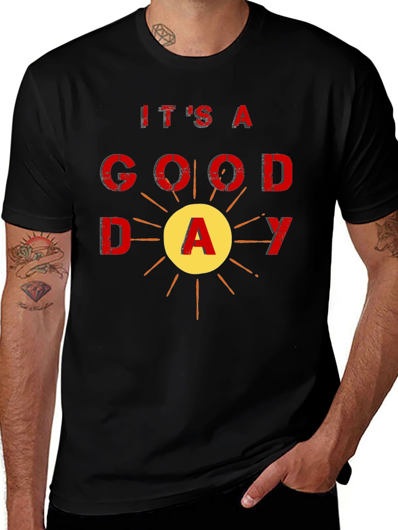Its A Good Day Black Graphic Tee
