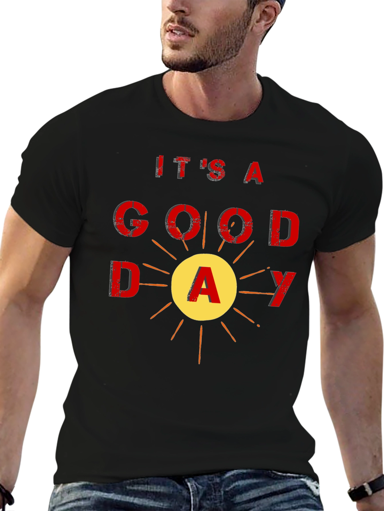 Its A Good Day Black Graphic Tee