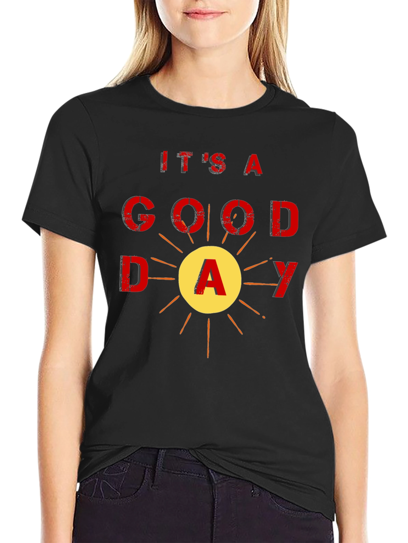 Its A Good Day Black Graphic Tee