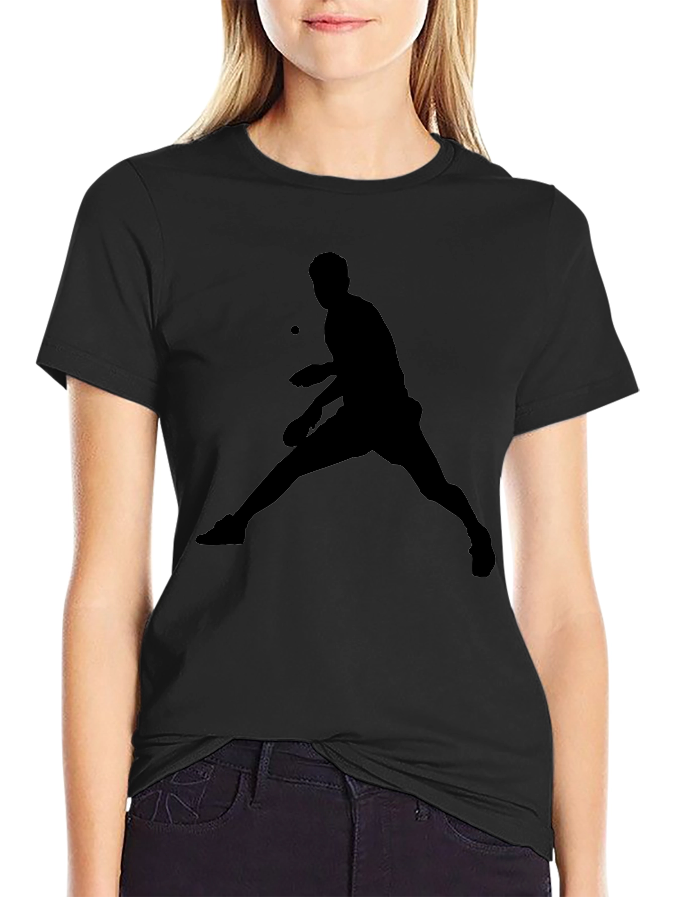 Black Table Tennis Graphic Tee