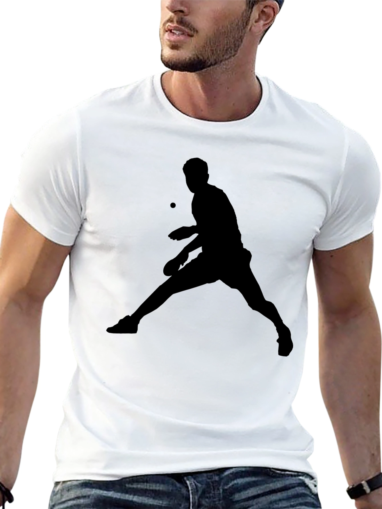 Black Table Tennis Graphic Tee