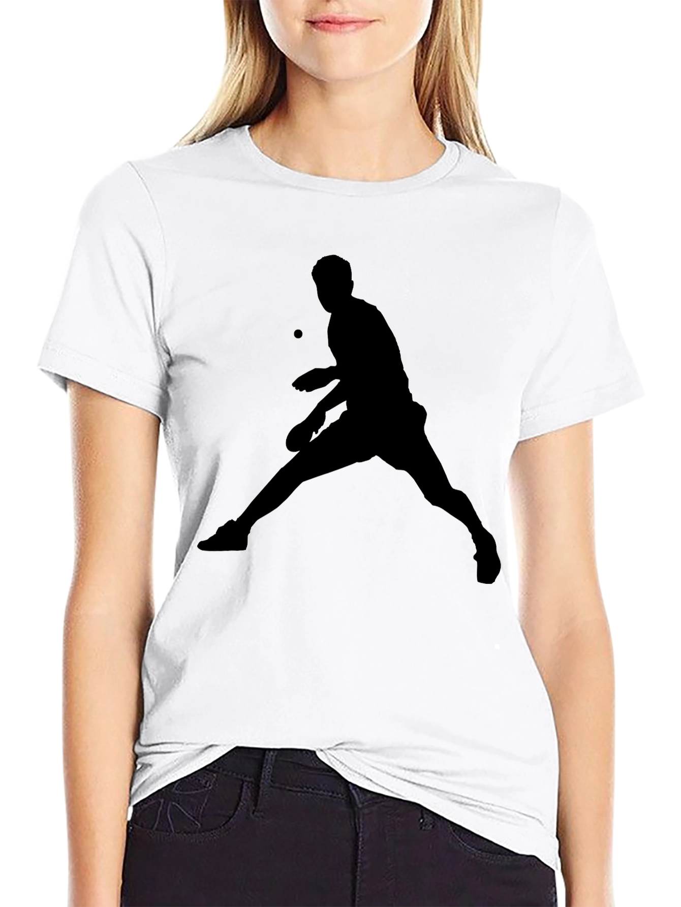 Black Table Tennis Graphic Tee