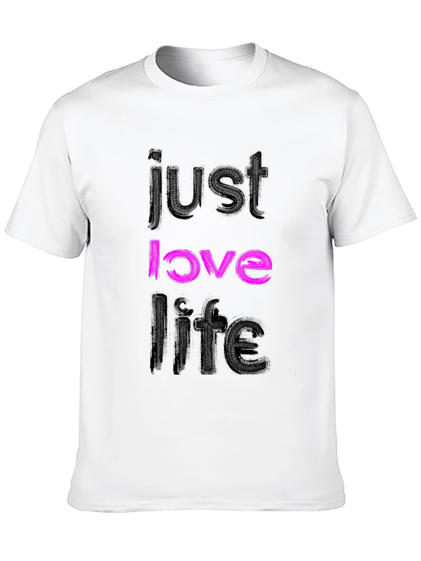 Just Love Life Black Graphic Tee