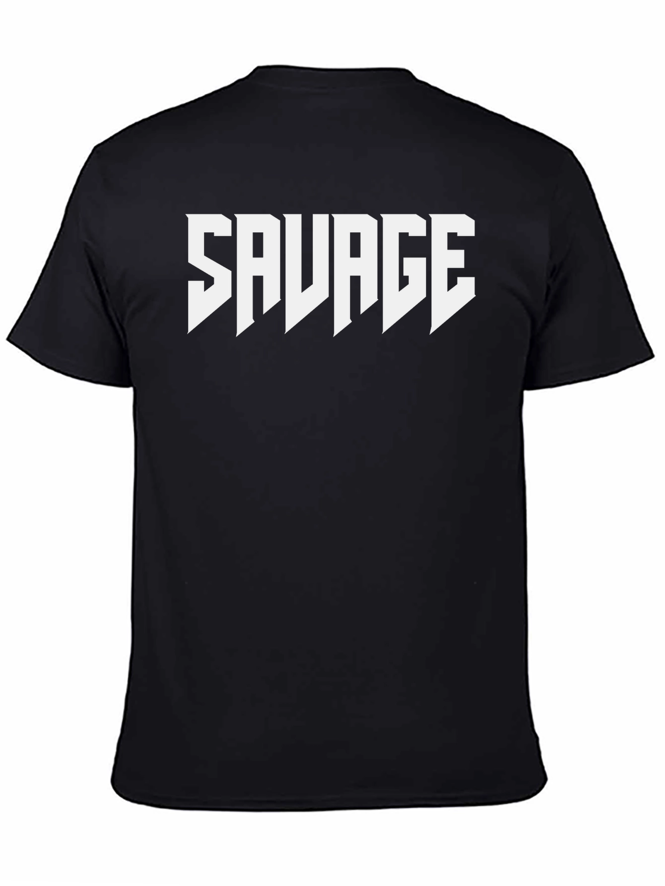 Mens Black Graphic Tee - Savage Print