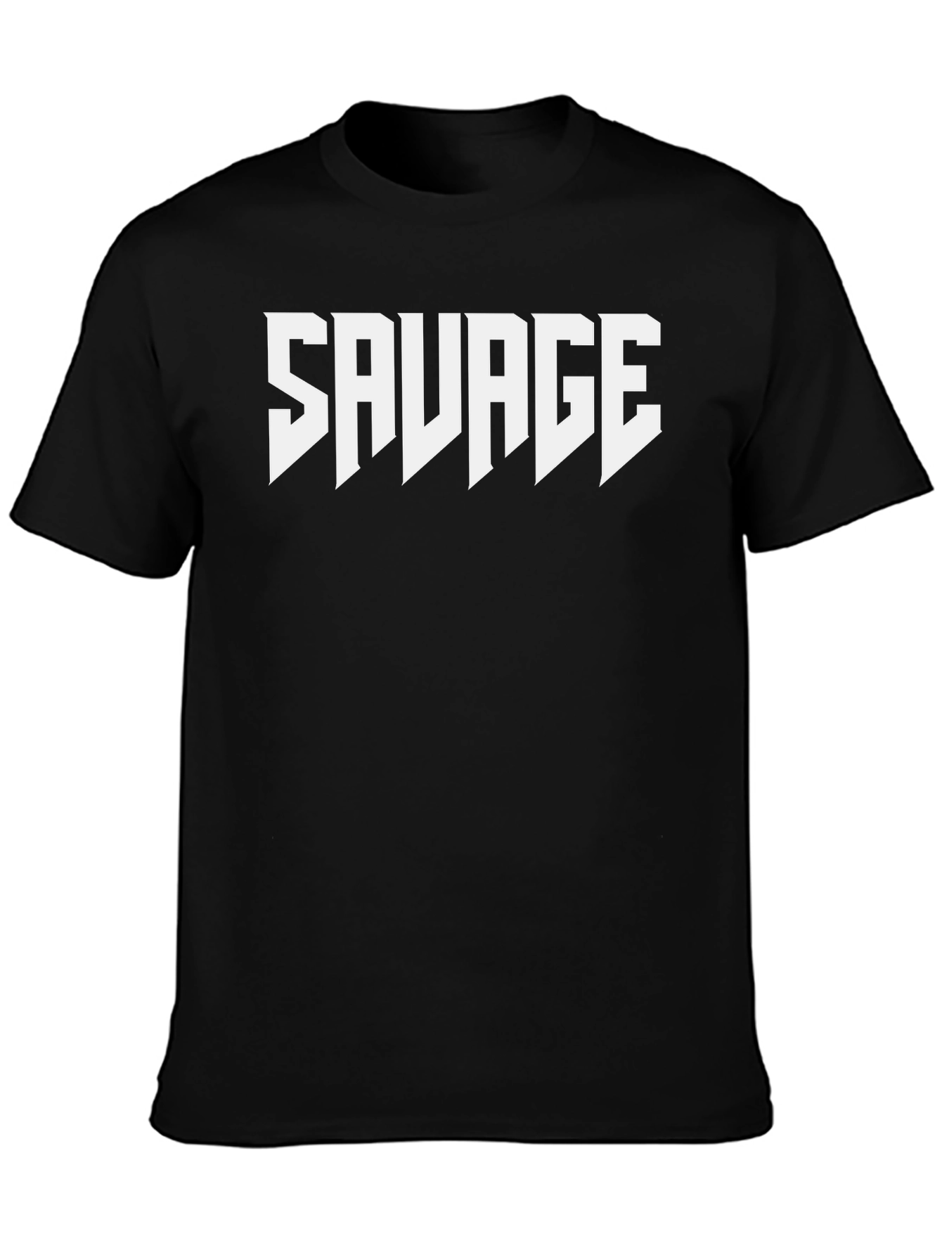 Mens Black Graphic Tee - Savage Print