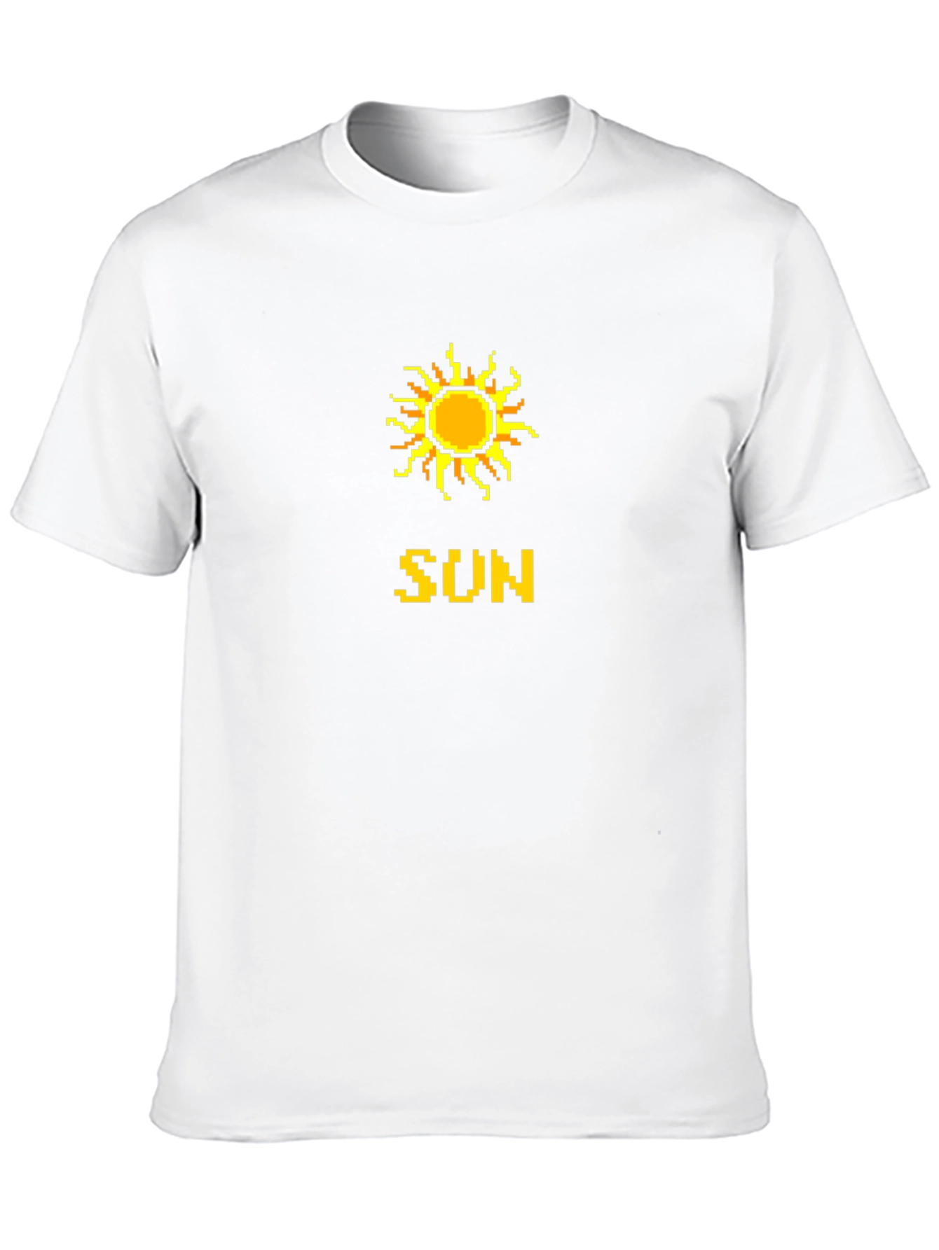 Pixel Sun Graphic Tee - Retro Style Black T-Shirt