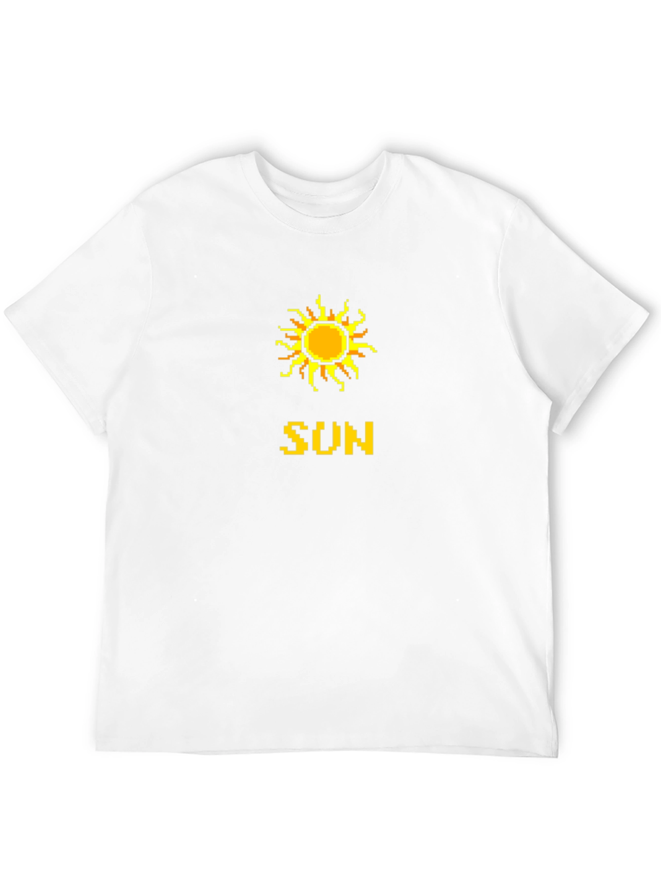 Pixel Sun Graphic Tee - Retro Style Black T-Shirt