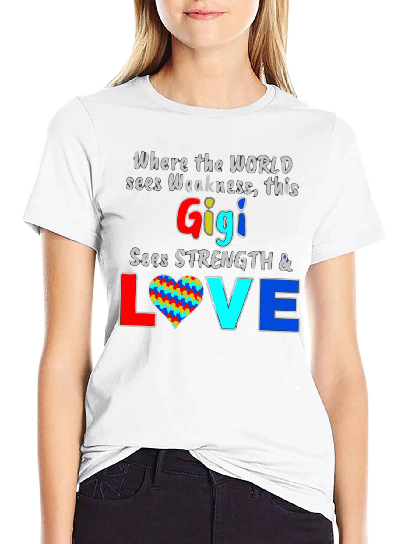 Gigi Sees Strength & Love T-Shirt - Autism Awareness