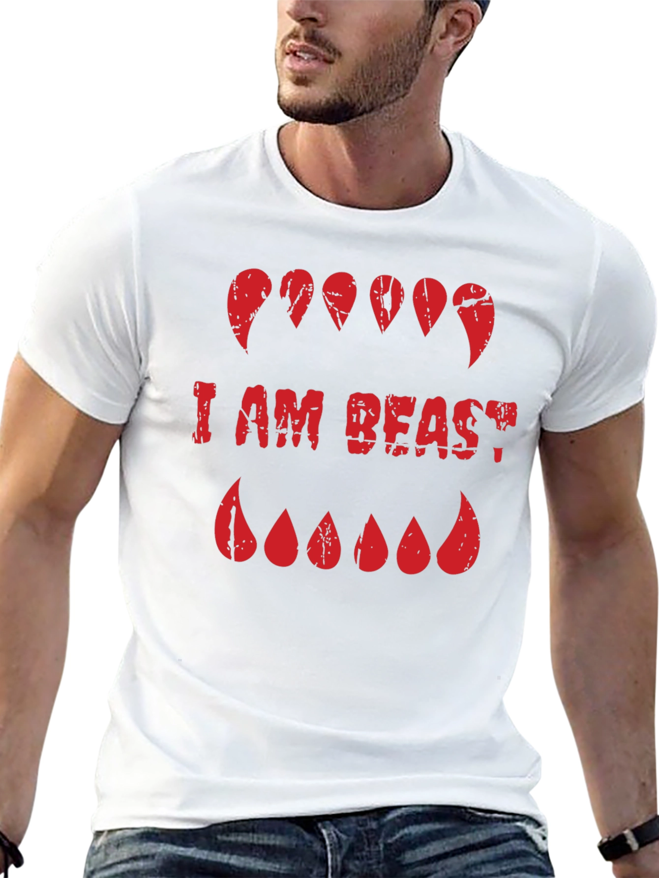 I AM BEAST Graphic T-Shirt - Monster Mouth