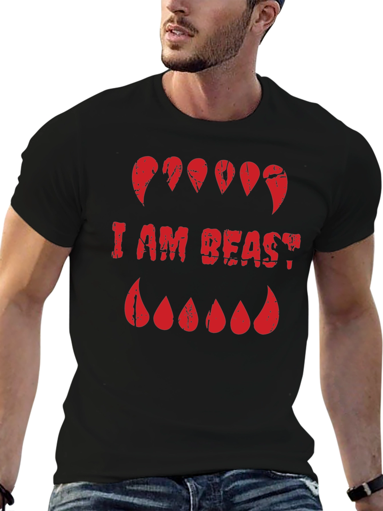 I AM BEAST Graphic T-Shirt - Monster Mouth