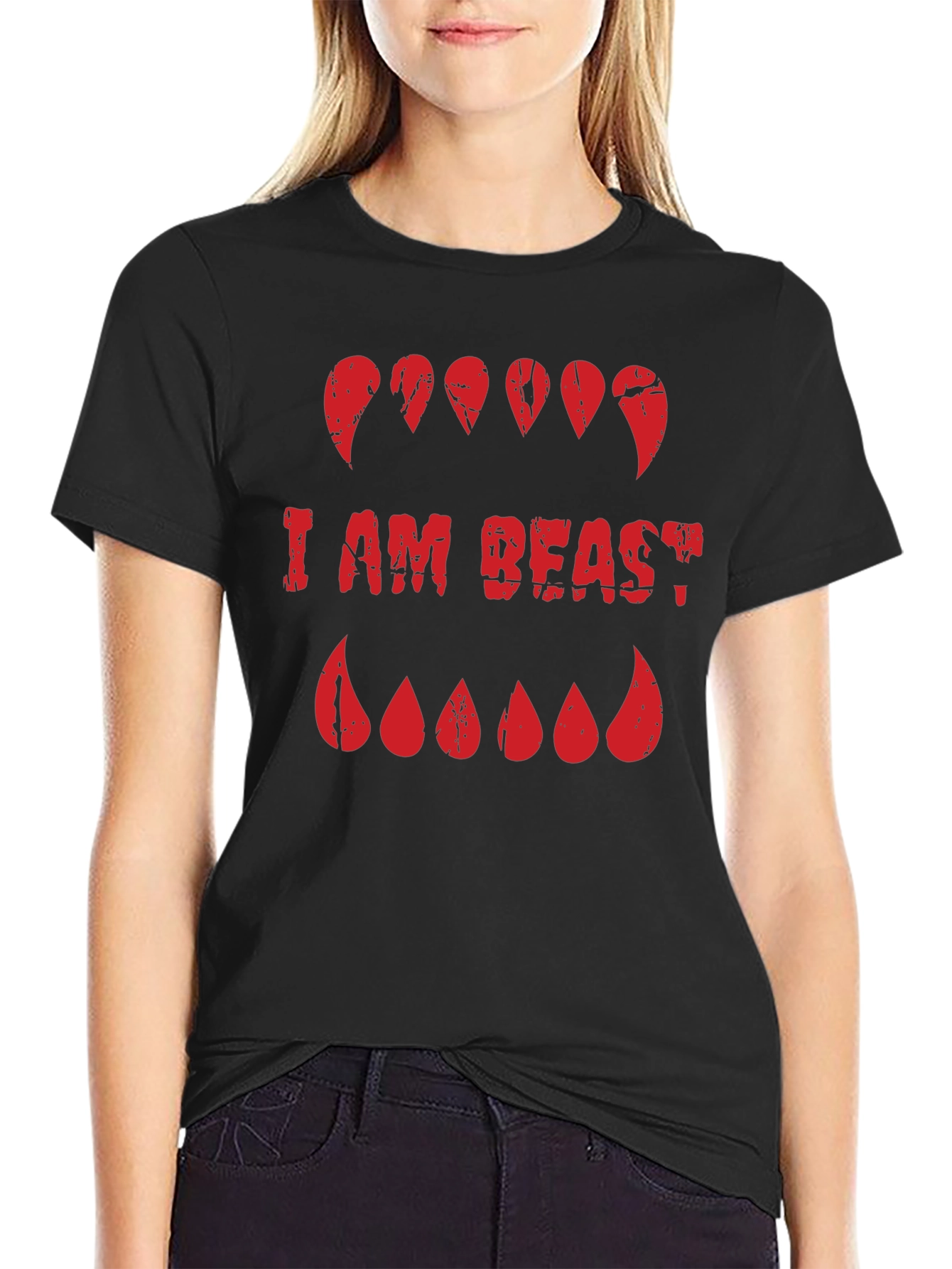 I AM BEAST Graphic T-Shirt - Monster Mouth
