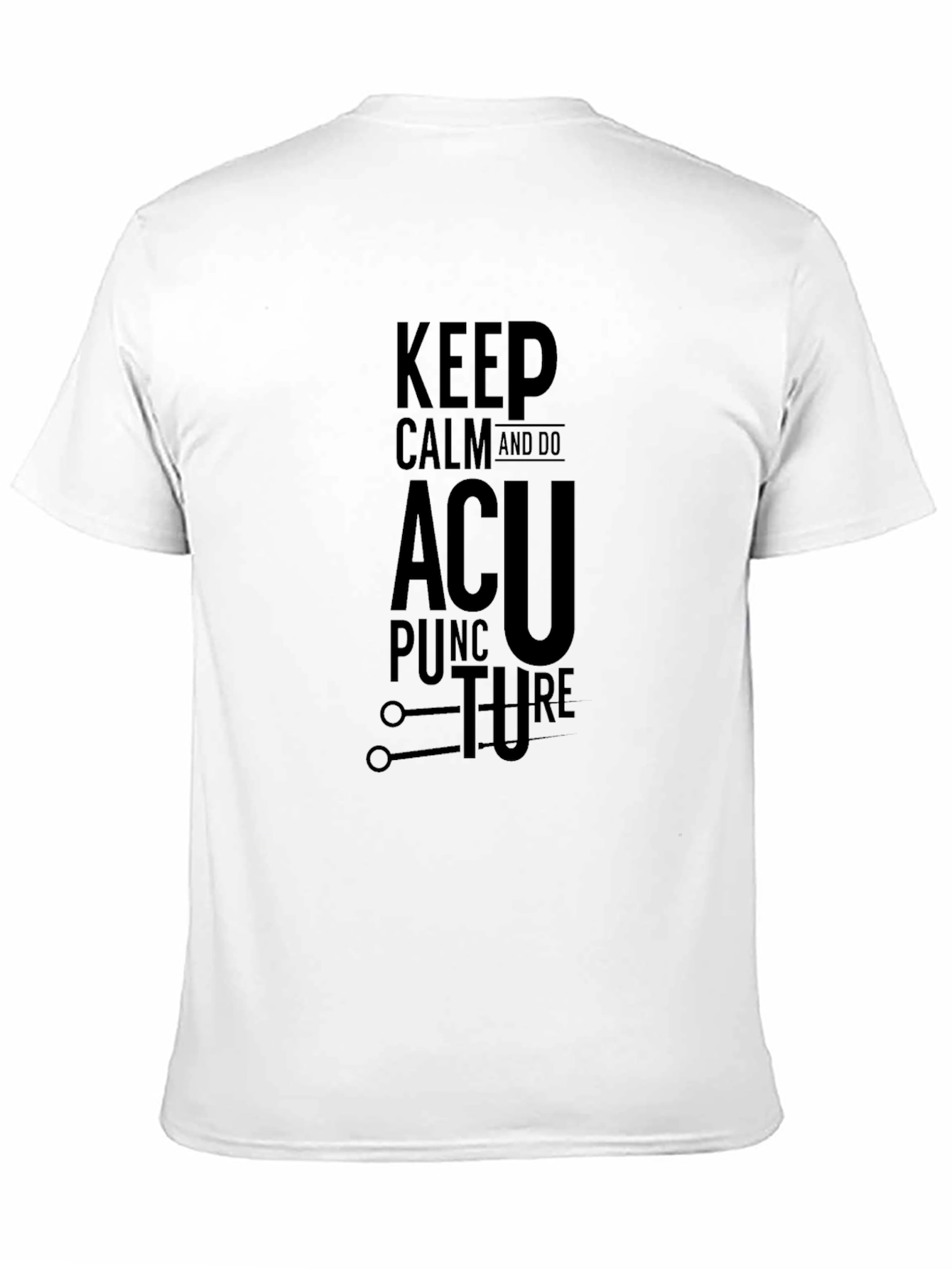 Keep Calm Acupuncture Black T-Shirt