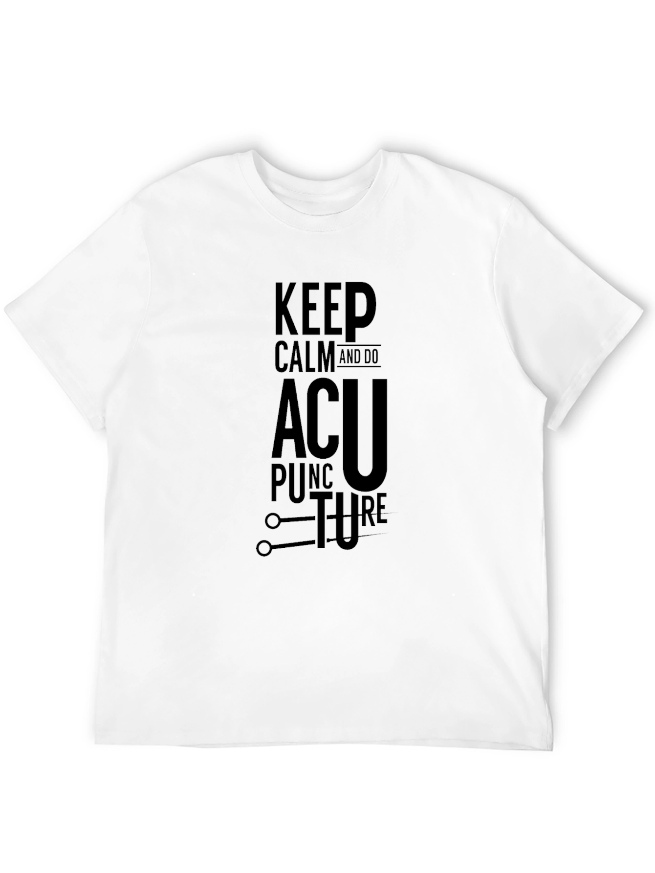 Keep Calm Acupuncture Black T-Shirt