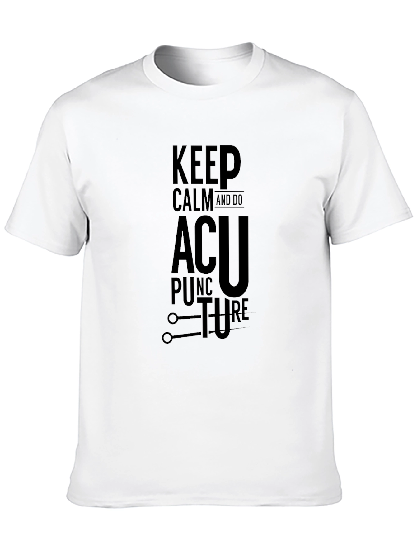 Keep Calm Acupuncture Black T-Shirt