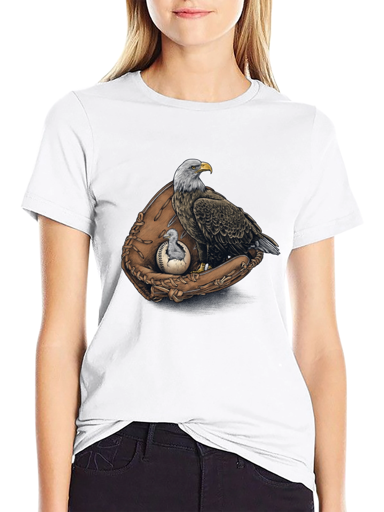 Eagle Baseball Glove Graphic Tee