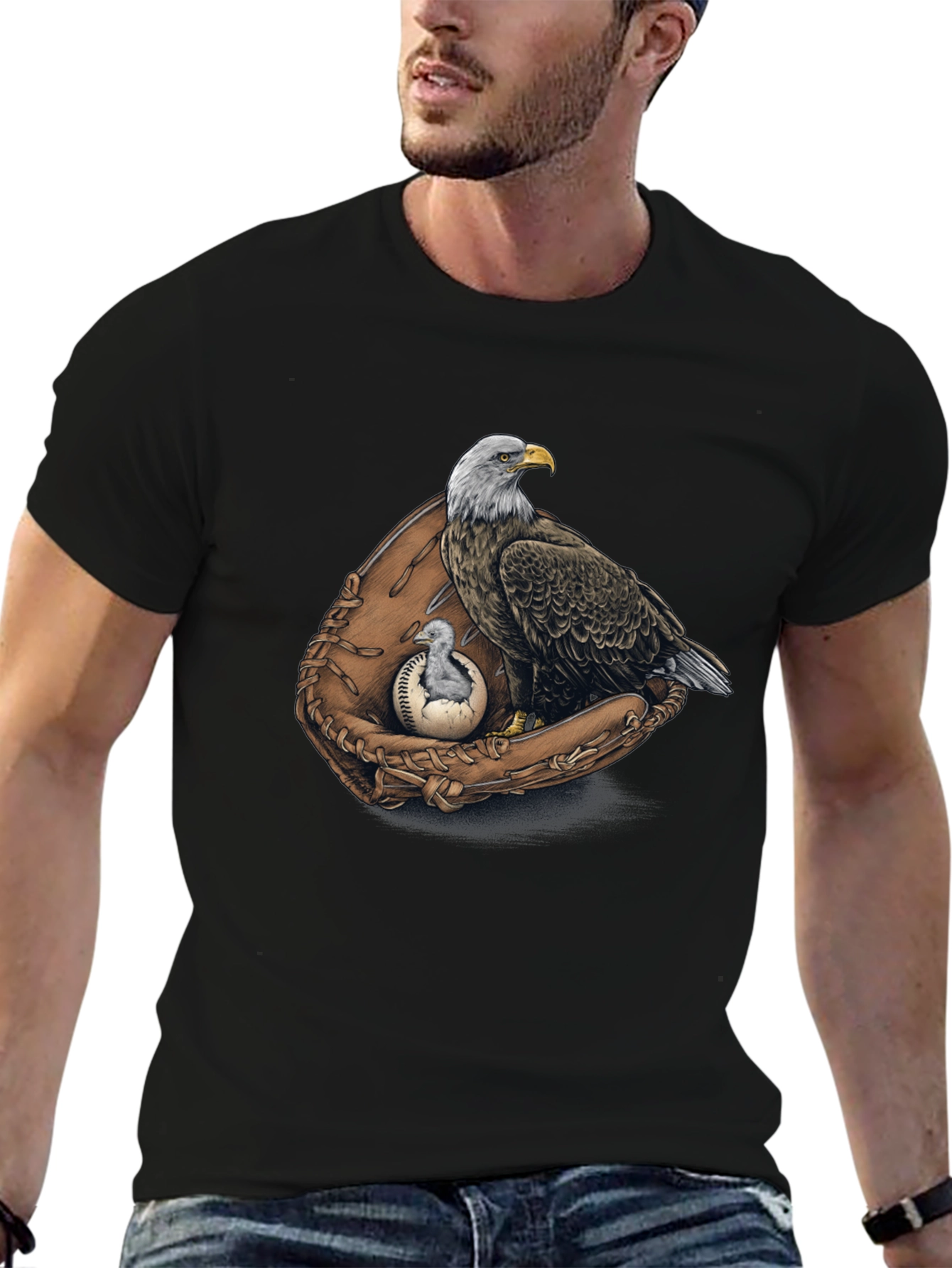 Eagle Baseball Glove Graphic Tee